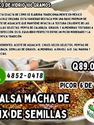 Salsa Macha de Mix de Semillas - frasco vidrio 100g