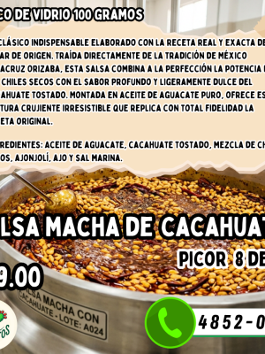 Salsa Macha de Cacahuate - frasco vidrio 100g
