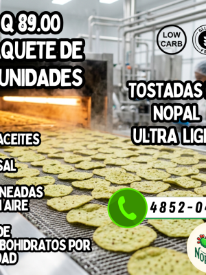 Tostadas de Nopal Ultra Light | 100% Horneadas y Sin Sal